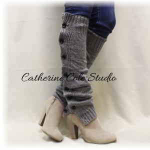 Heavenly Heather Silver Leg Warmers Boot Button..