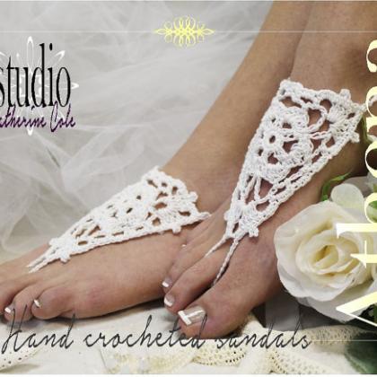 Athena Crochet Barefoot Sandals Handmade..