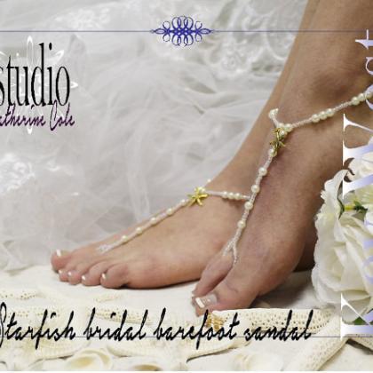 Key West Starfish Handmade Barefoot Sandals Foot..