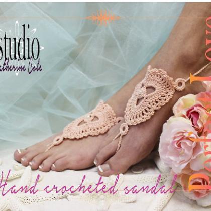 Perfect Love Handmade Crochet Barefoot Sandals..