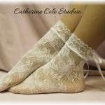 .white Baby Doll Lace Socks For Heels Retro..