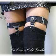 Sock Garters Thigh high Garters / DOUBLE Grip / Made in USA steampunk garters A timeless vintage menswear style Catherine ColeFrom CatherineColeStudio