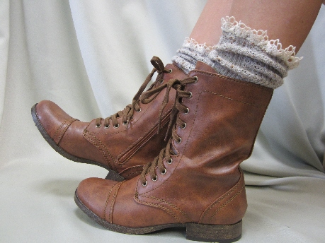 combat boots with socks